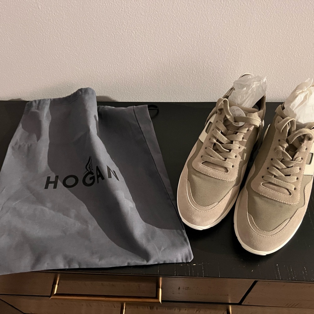Hogan Beige and Cream Sneakers